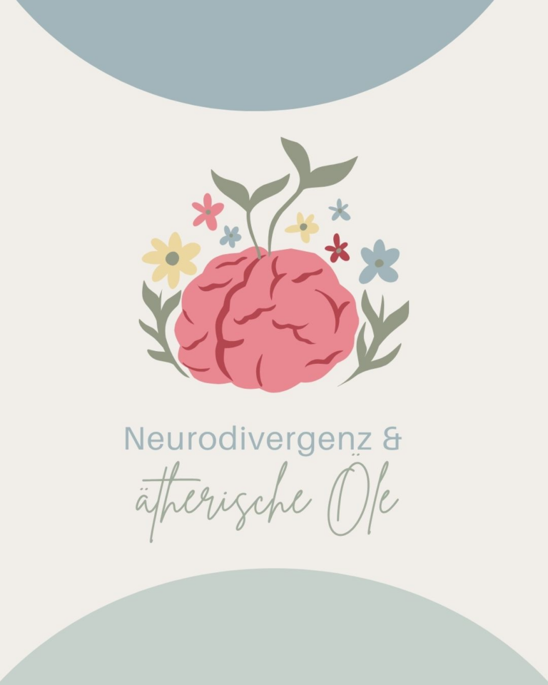 Illustration: ein Gehirn, aus dem Blüten und Blätter wachsen